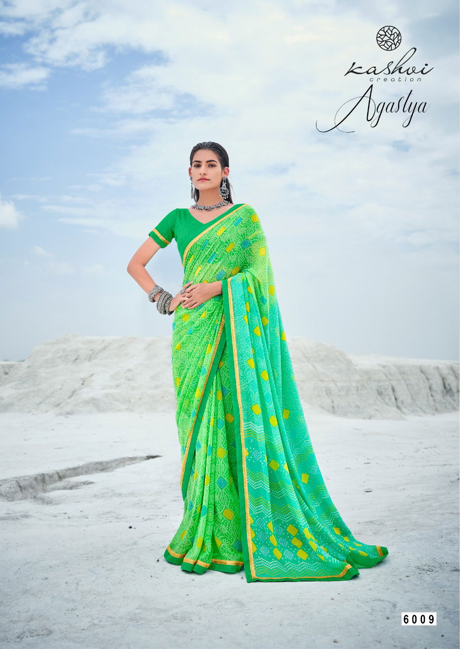  Kashvi Agastya Silk Latest Designer Casual Wear Georgette With Fancy Less Printed Saree Collection